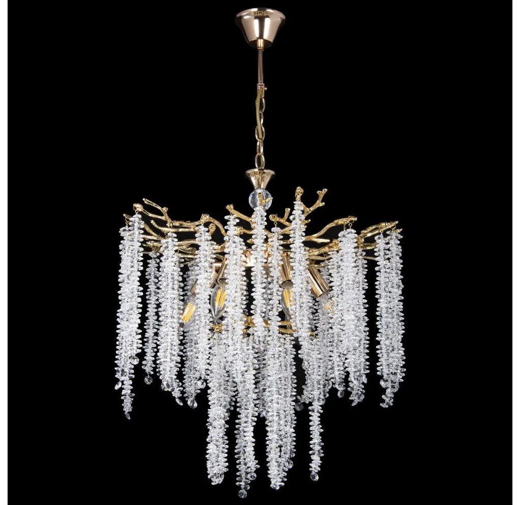 Luster na reťazi 6xE14/60W/230V pr. 53 cm zlatá