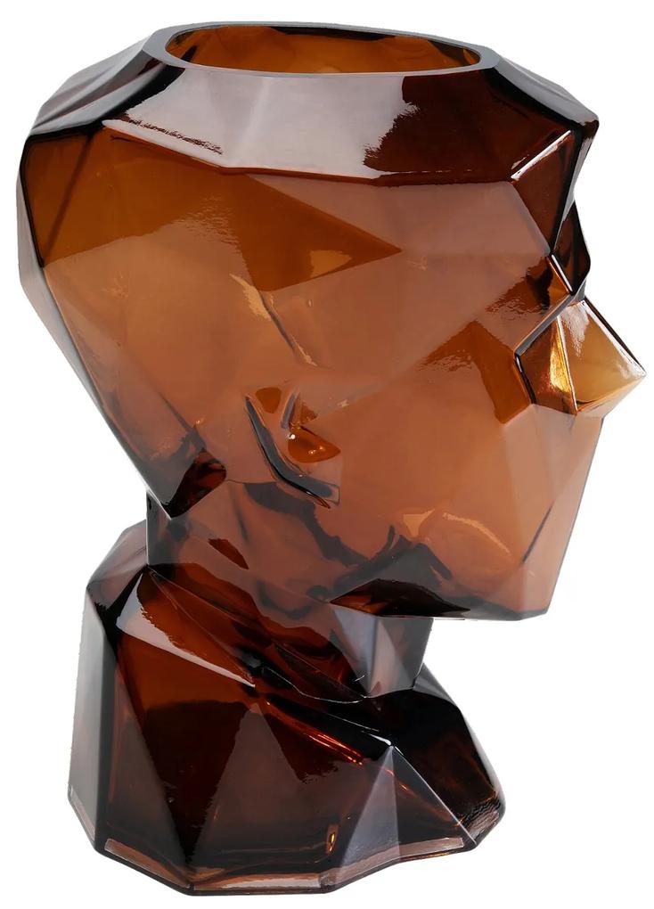 Prisma Face váza hnedá 30 cm