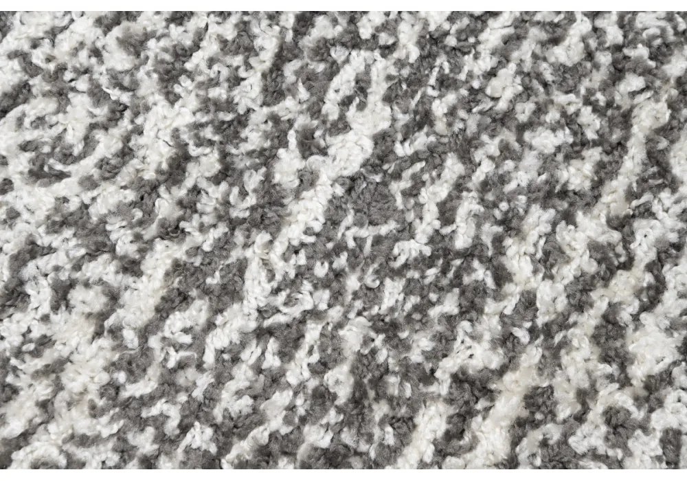 Kusový koberec Shaggy Pipa šedý atyp 80x200cm