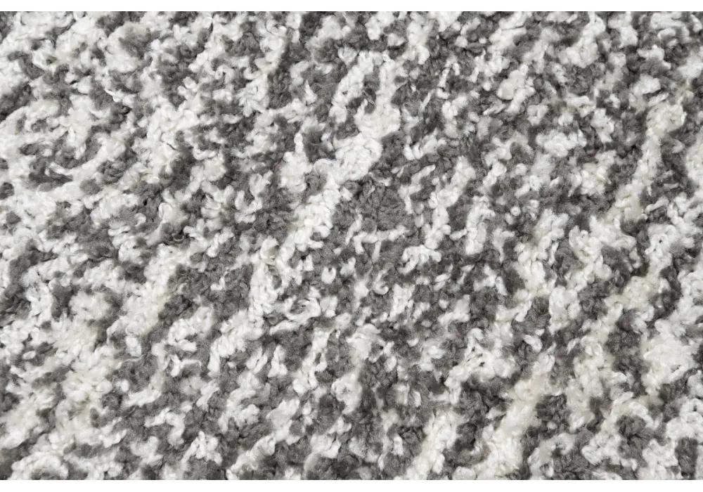 Kusový koberec Shaggy Pipa šedý atyp 80x300cm