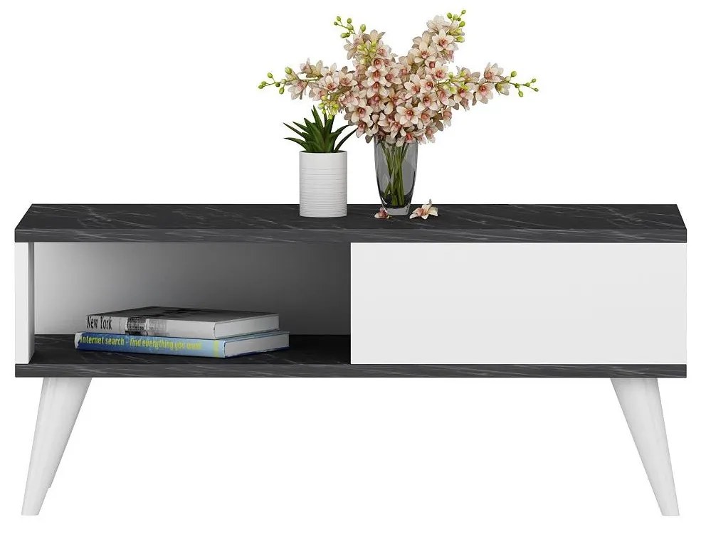 Konferenčný stolík Vavepu 2 (čierna + biela) . Akcia -19%. Vlastná spoľahlivá doprava až k Vám domov. 1093160