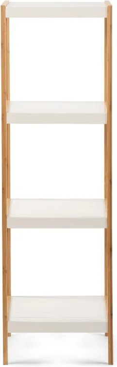 Noela Bambusový regál s policami STEPPA biela