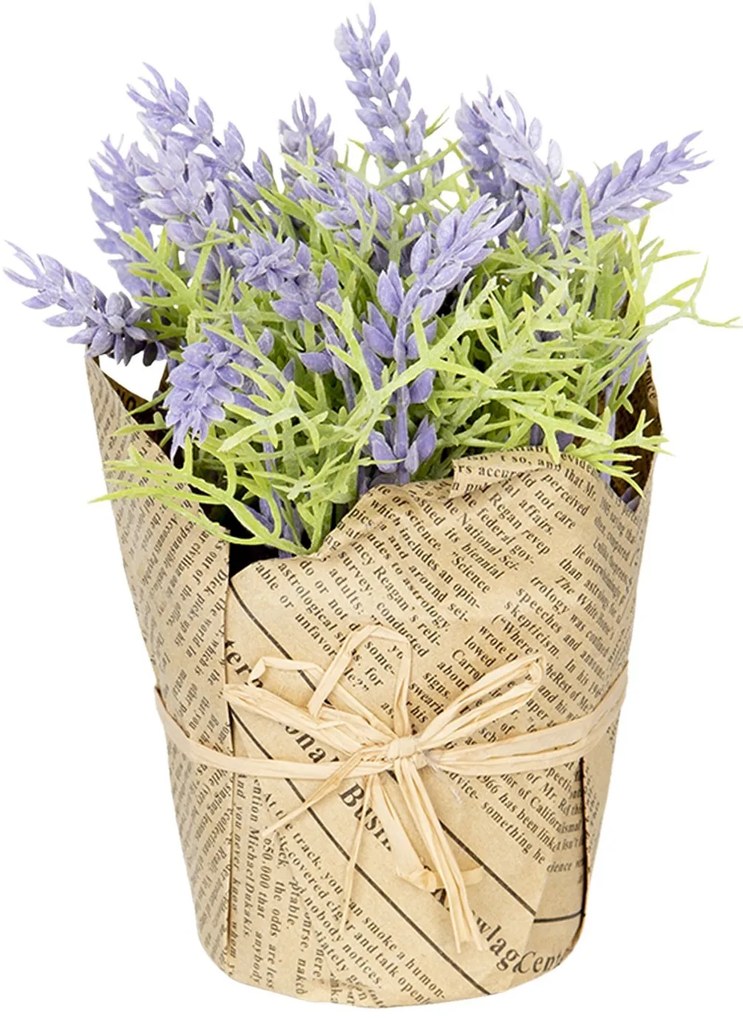 Dekorácie květníček levanduľa - 16 cm