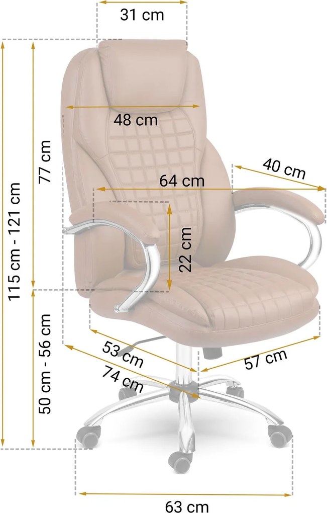 Kancelárska stolička Sofotel Batory 240803 - hnedá