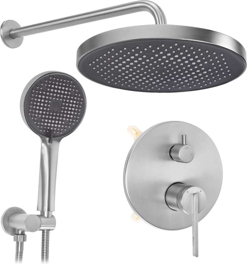 Rea Grace, podomietkový sprchový set s boxom, brúsená oceľ, REA-P4404