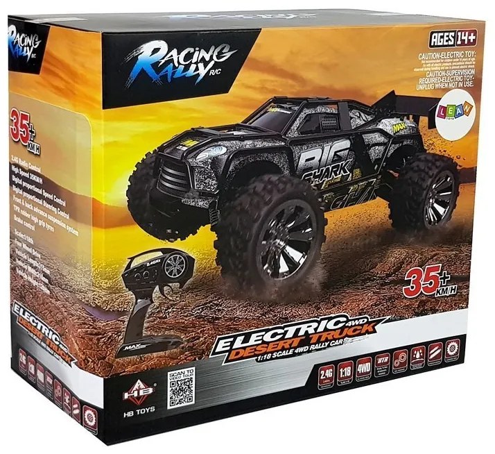 LEAN TOYS Off-road auto na diaľkové ovládanie 2,4Ghz 1:18 35km/h zelené