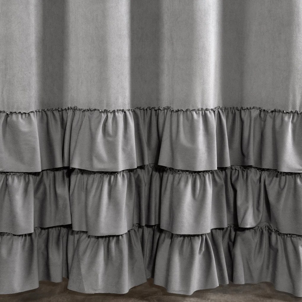 ZATEMŇOVACÍ ZÁVES NA KRÚŽKOCH MEGI 140X250 CM SIVÁ