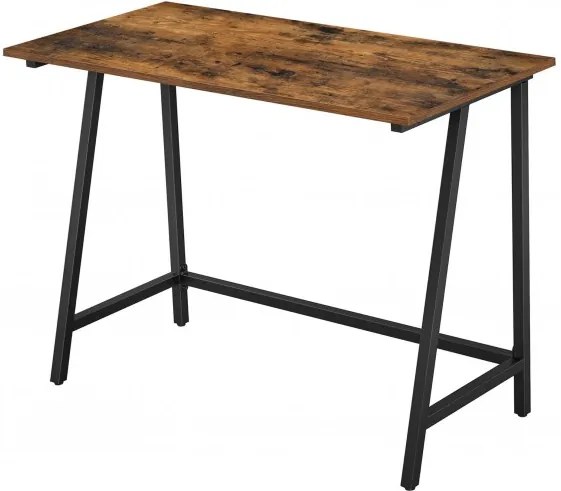 Sconto Písací stôl ALMA čierna/hnedá, šírka 100 cm