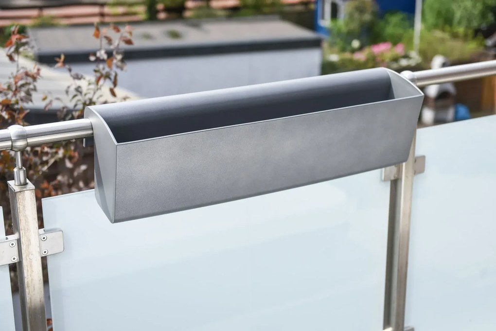 Balkónový hrantík BALKONA CLASSICO, plast, šírka 80 cm, antracit