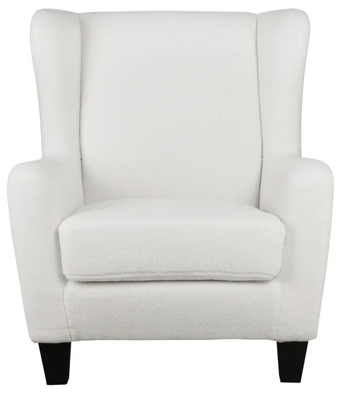 Biele zamatové kreslo ušiak Zhili - Støraa