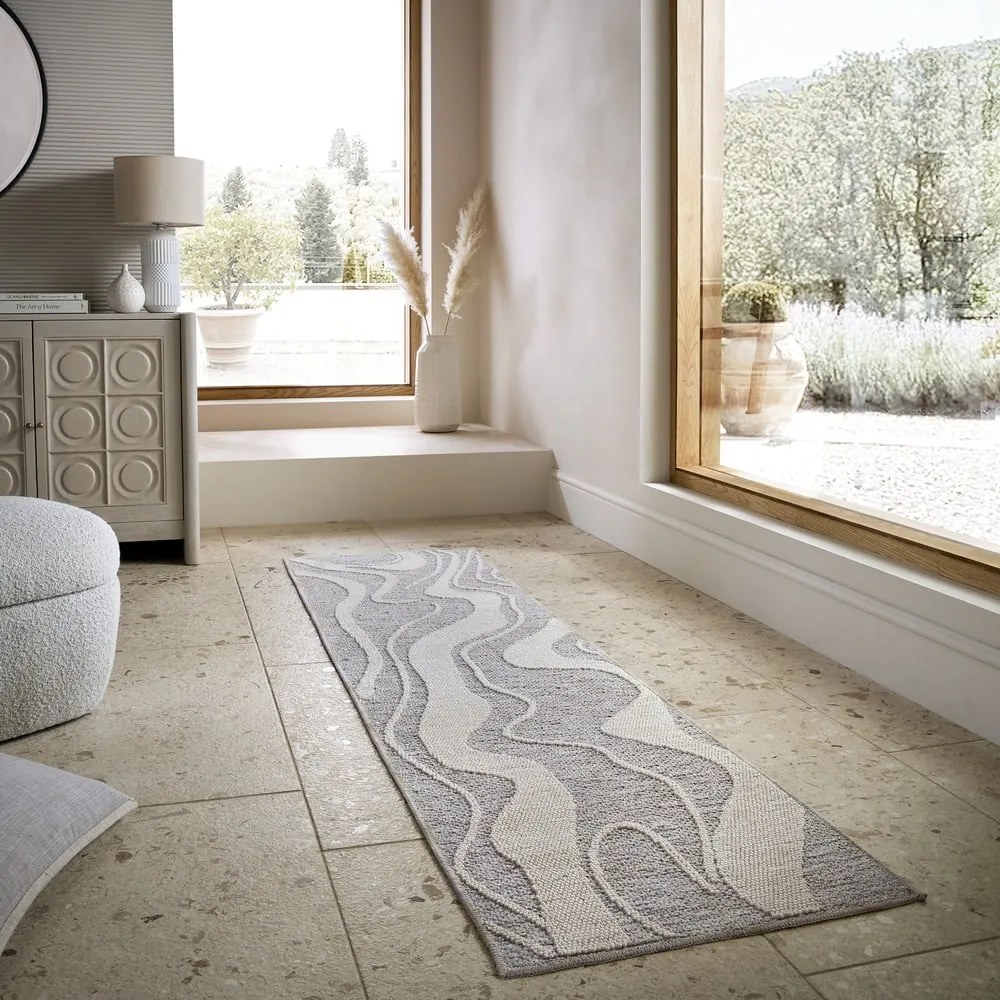 Sivý prateľný behúň 78x230 cm Calder – Flair Rugs