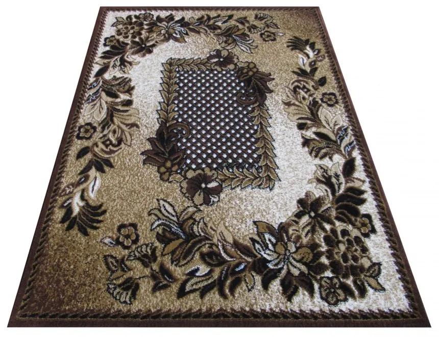 Krásny hnedý koberec vo vintage štýle Šírka: 40 cm | Dĺžka: 60 cm