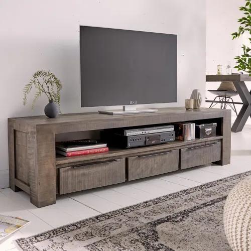 TV-skrinka 39279 170cm Masív drevo Mango Industrial look - PRODUKT JE SKLADOM U NÁS - 2Ks-Komfort-nábytok