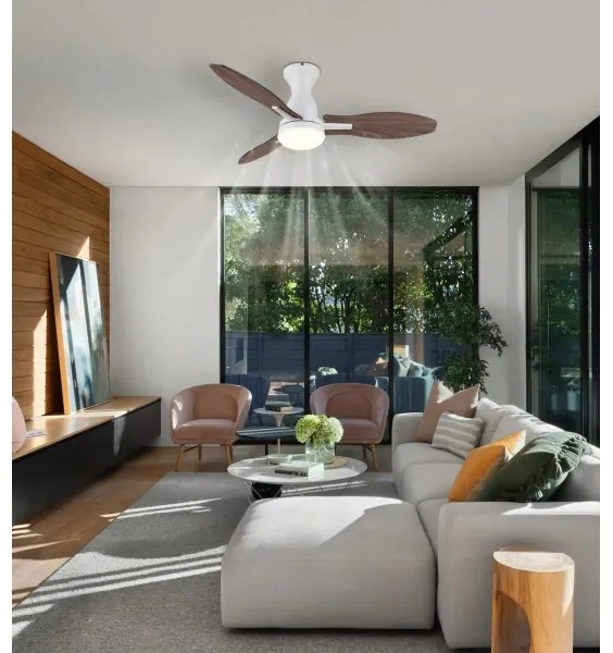 Globo 03671W - LED Stm. stropný ventilátor GALE LED/22W/230V 3000/4500/6000K +DO