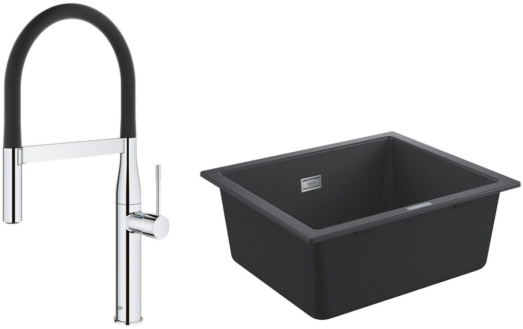 Set kuchynská batéria Grohe Essence 30294000, granitový drez Grohe K700 31654AP0