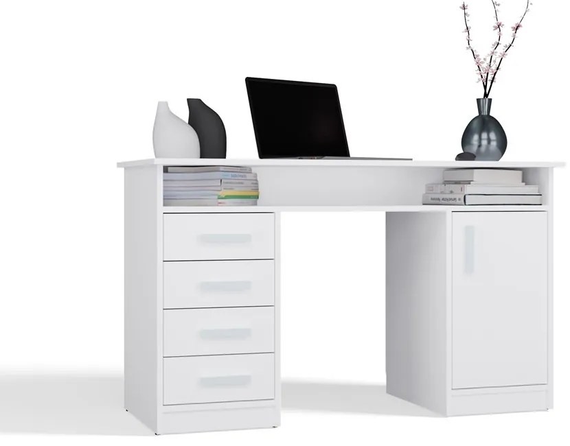 Písací stôl ADA 125 cm biely