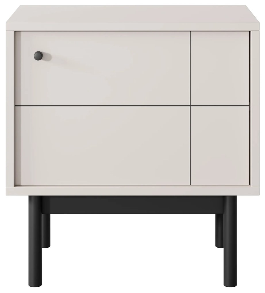 Nočný stolík Japandi 54 cm kašmír