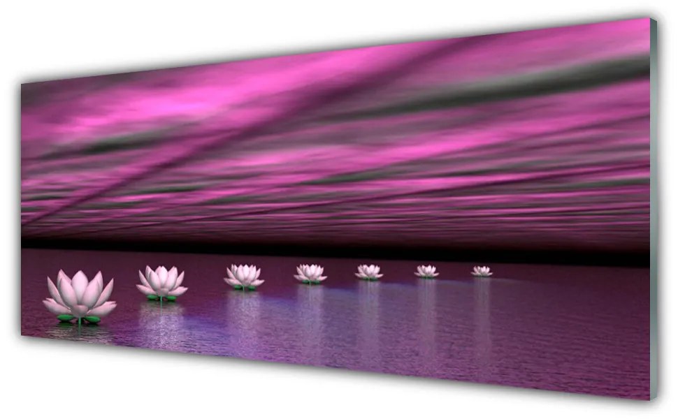 Obraz plexi Kvety voda rastlina príroda 125x50 cm