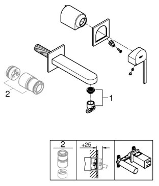 GROHE 29306003 - Umývadlová batéria PLUS 203 mm, lesklý chróm