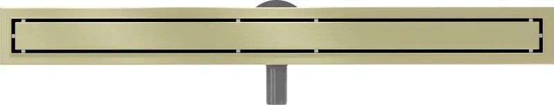 Mexen Flat 360° M13 sprchový žľab 2v1, 90 cm, zlatá matná, 1A10090-40