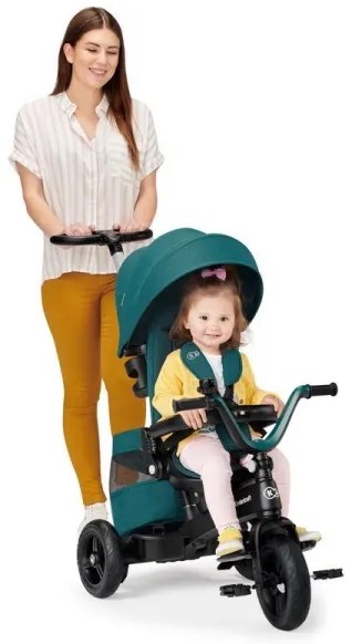 KINDERKRAFT - Detská trojkolka 5v1 EASYTWIST zelená/čierna