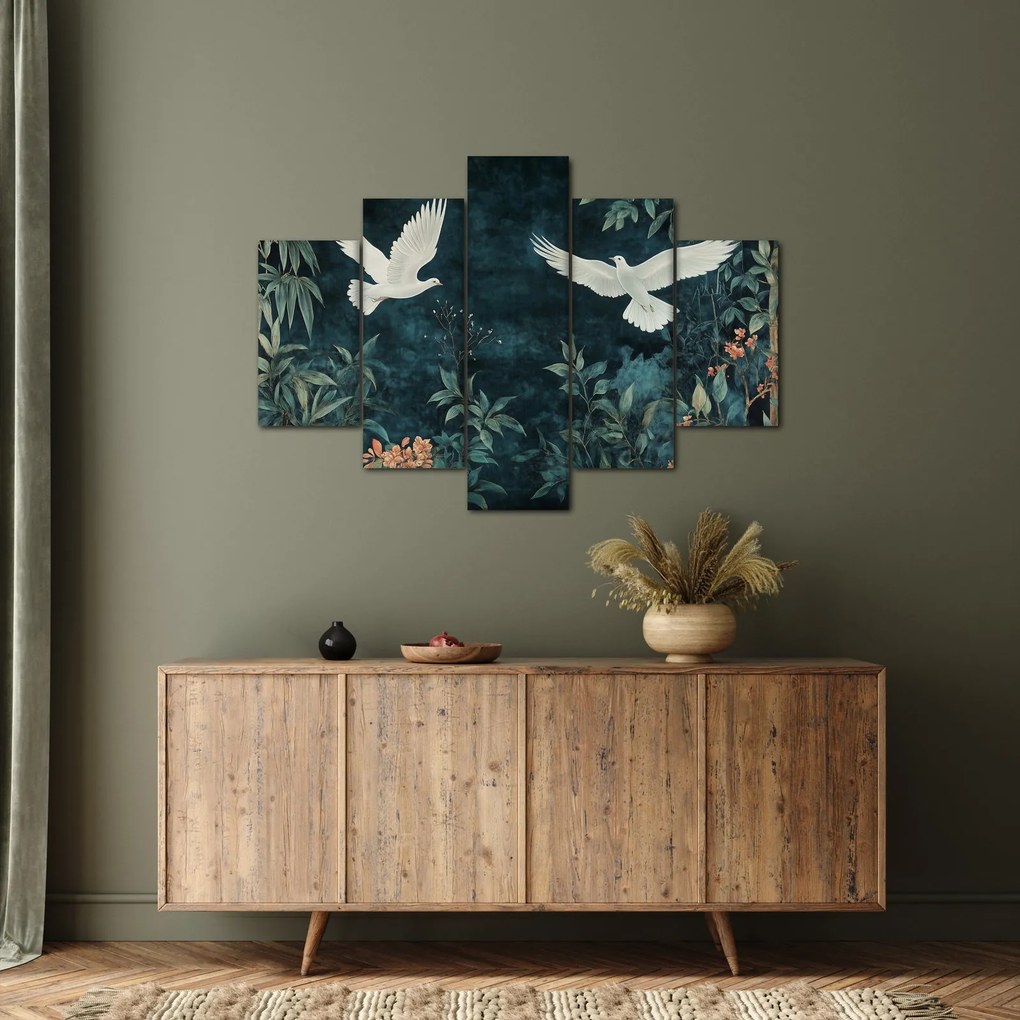 Obraz - Dve holubice (150x105 cm)