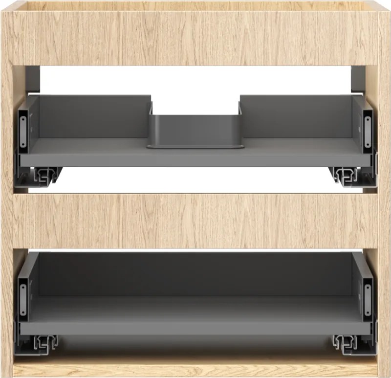 Mexen Box-A, závesná skrinka 50 cm, 2 zásuvky, dub, 91AX0-0500-470-2-81