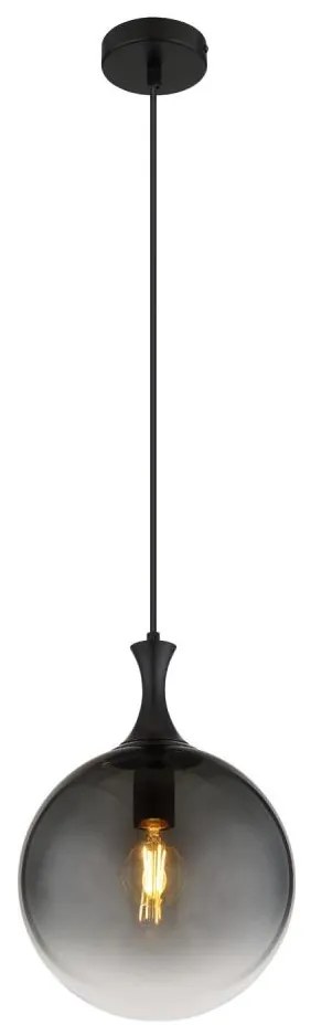 Globo 15885H - Luster na lanku DALTON 1xE27/10W/230V pr. 25 cm čierna GL7543