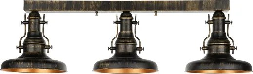 Brilagi - Stropné svietidlo PYRONIC 3xE27/40W/230V bronzová/patina