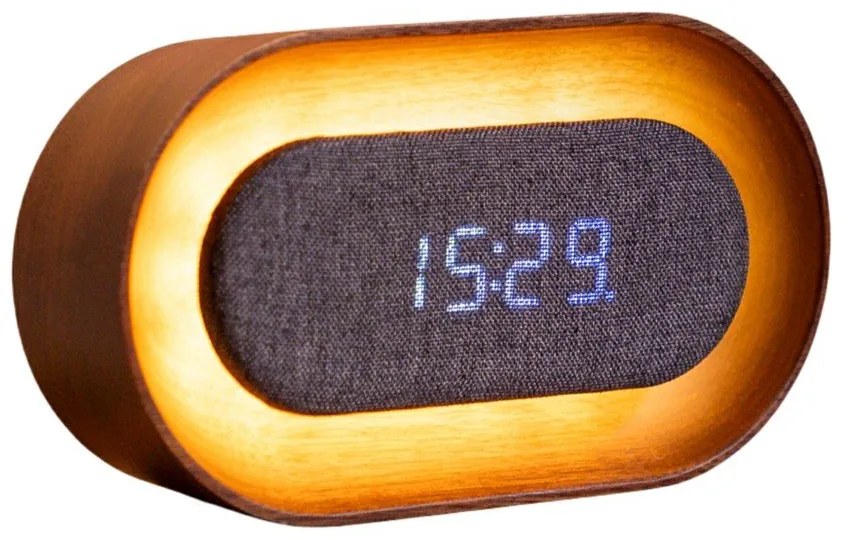 Digitálny budík Lumos Walnut – Gingko