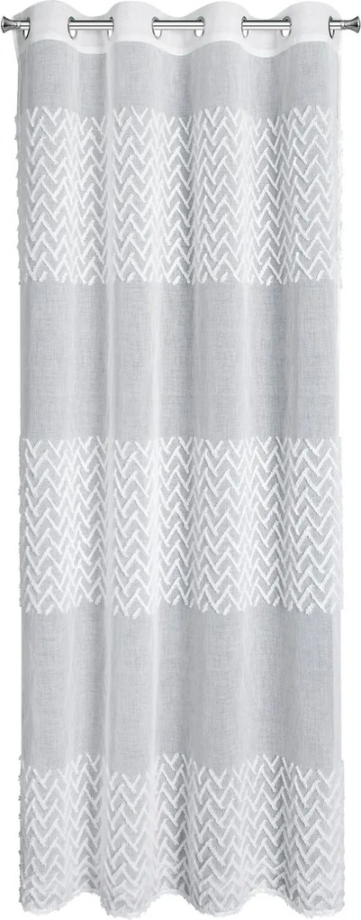 ZÁVES NA KRRÚŽKOCH ESTERI 140X250 CM BIELA