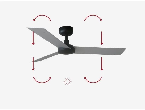 FARO 34285 - Stropný ventilátor CRUISER S čierna pr. 106 cm + diaľkové ovládanie