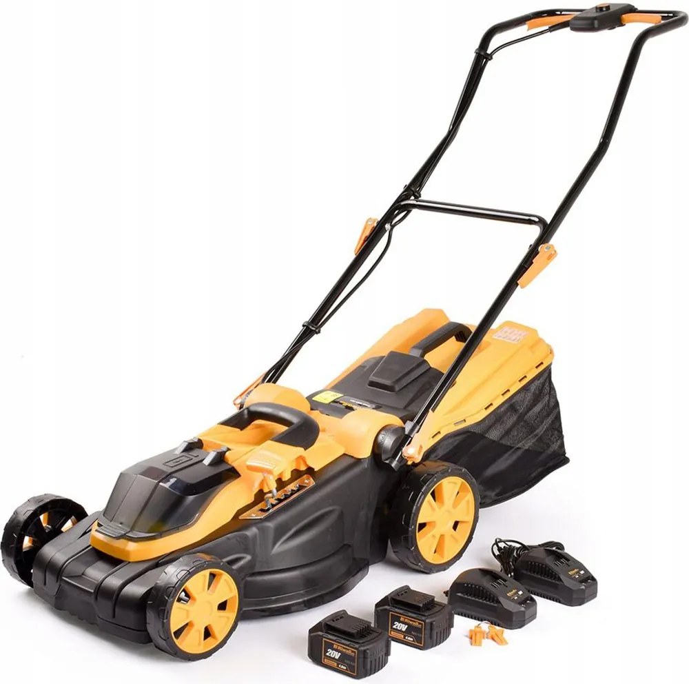 Akumulátorová kosačka Riwall Pro Ralm 3820 Set 2x 4Ah batéria 2x nabíja