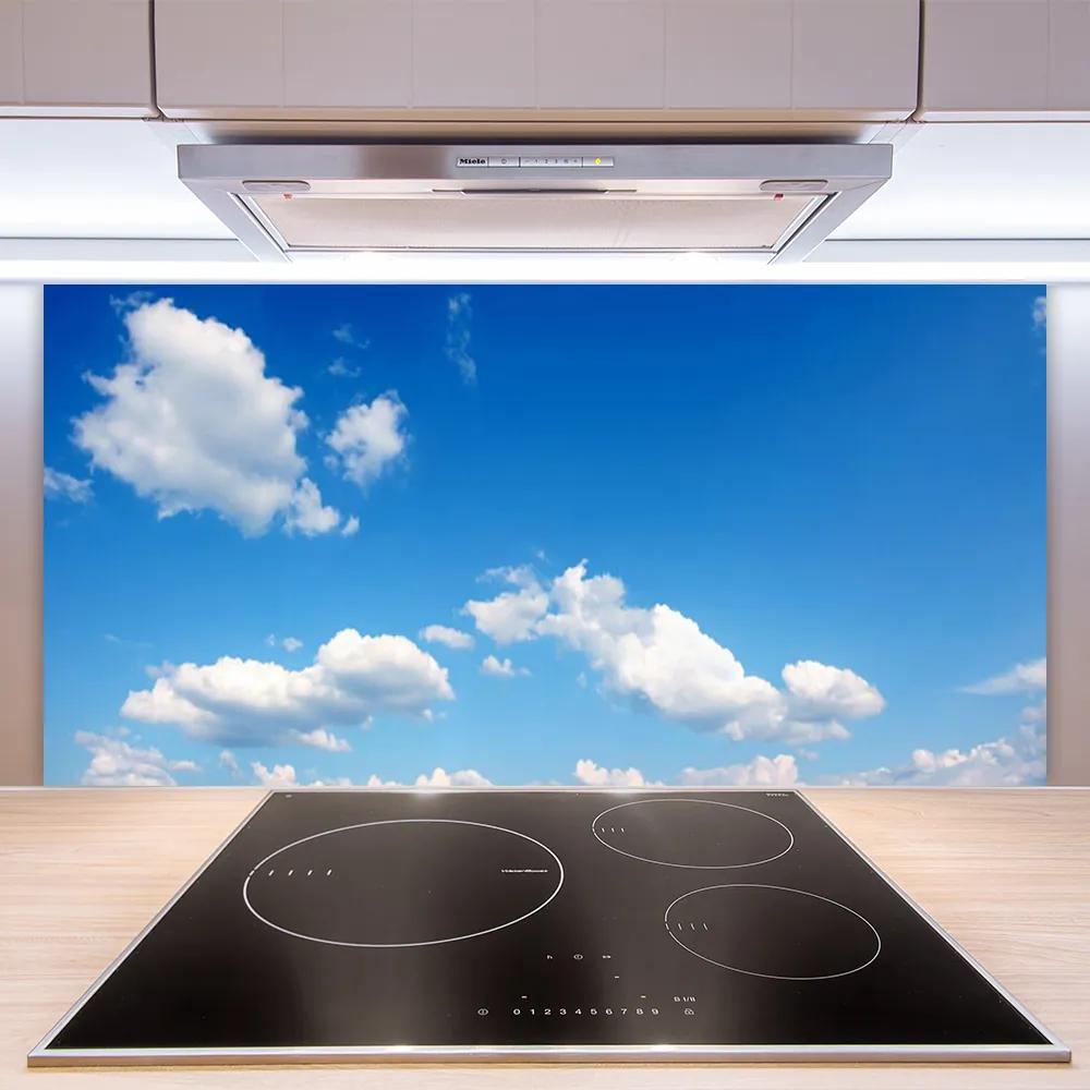 Sklenený obklad Do kuchyne Nebo mraky príroda 140x70 cm