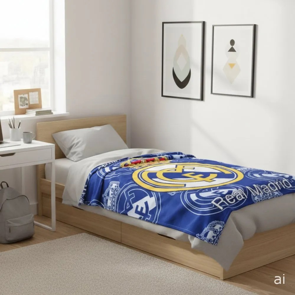 Coral fleece deka FC Real Madrid - motív Hala Madrid! - 100 x 150 cm