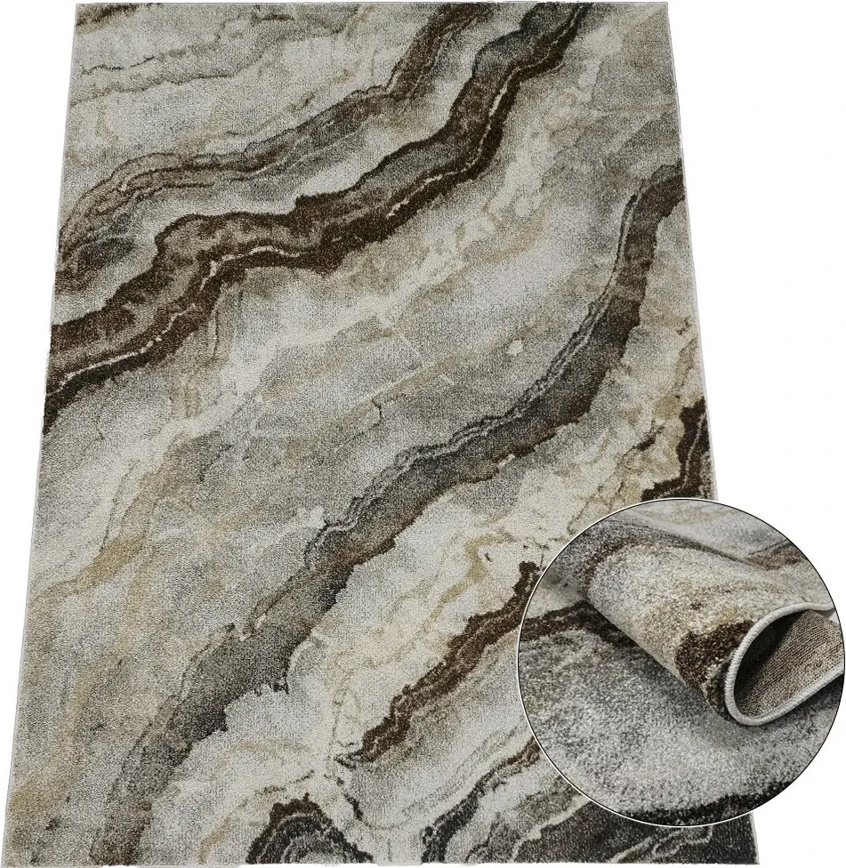 BE Koberec Wenus 7772 GREY – sivý obdĺžnikový Rozmer: 240x330 cm