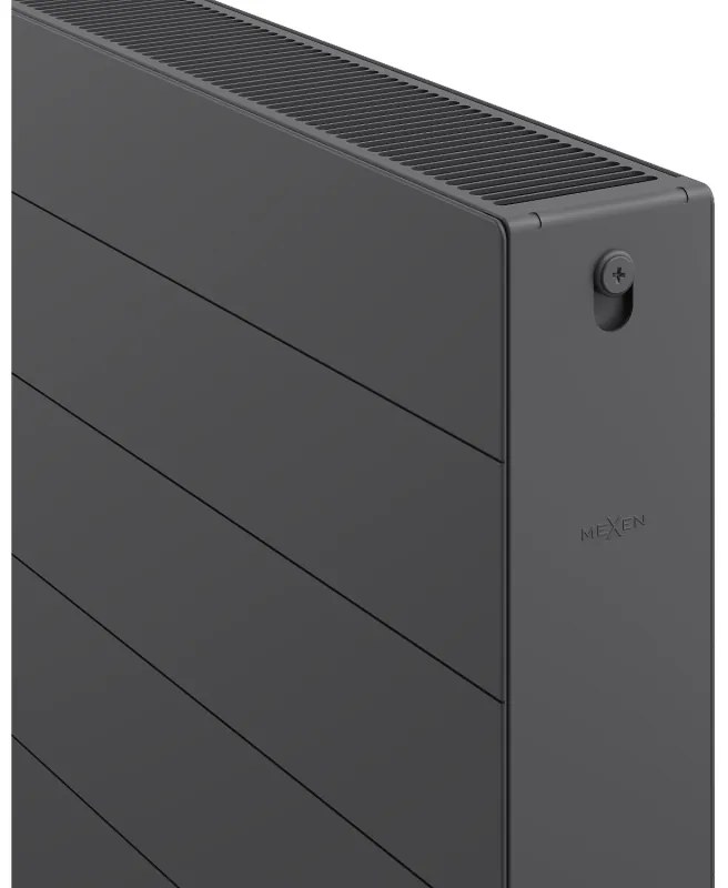 Mexen, panelový radiátor Mexen Line CL22 600 x 1000 mm, bočné pripojenie, 1582 W, antracit - W422L-060-100-66