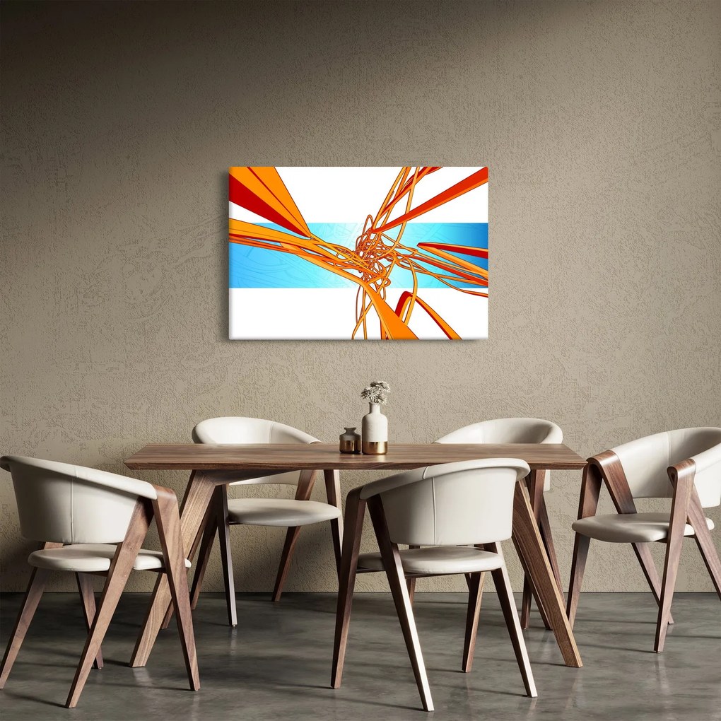 Obraz - Prepletené čiary, abstrakcie (90x60 cm)