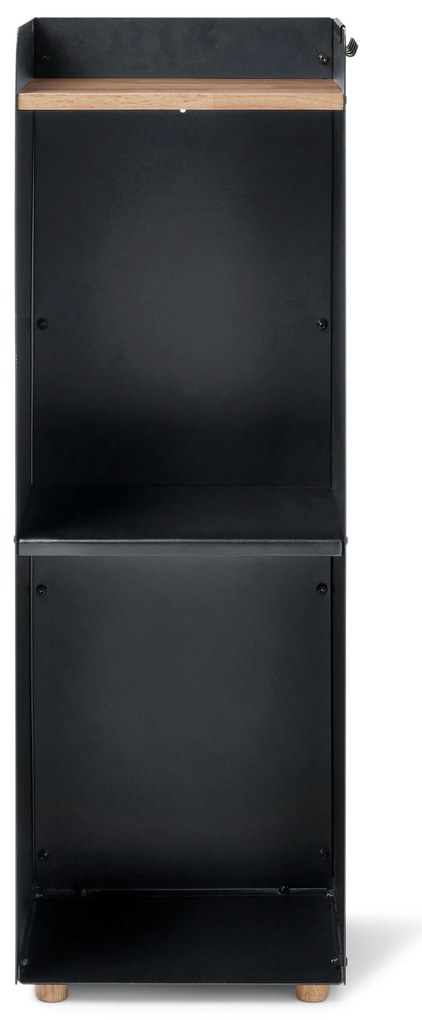 Vysoký regál na krbové drevo s odkladacou plochou