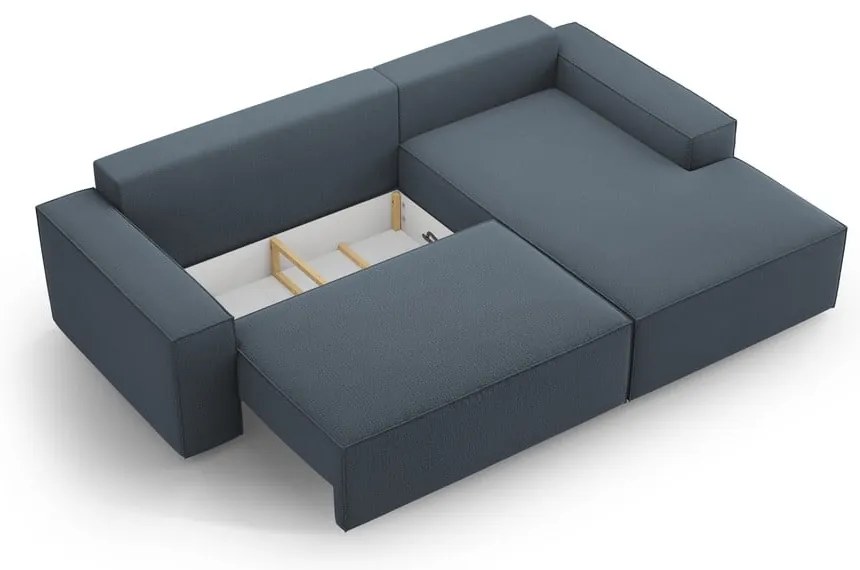 Modrá rozkladacia rohová pohovka (pravý roh) Jodie – Micadoni Home