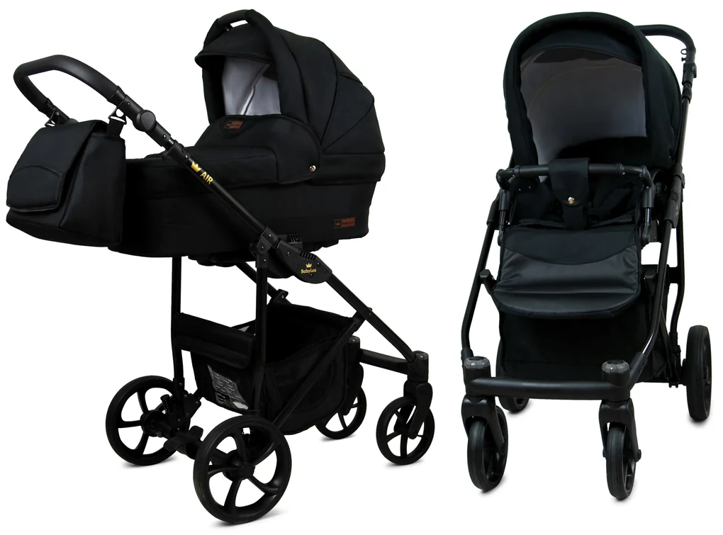 Detský kočík 2v1 BabyLux AIR ALU Onyx