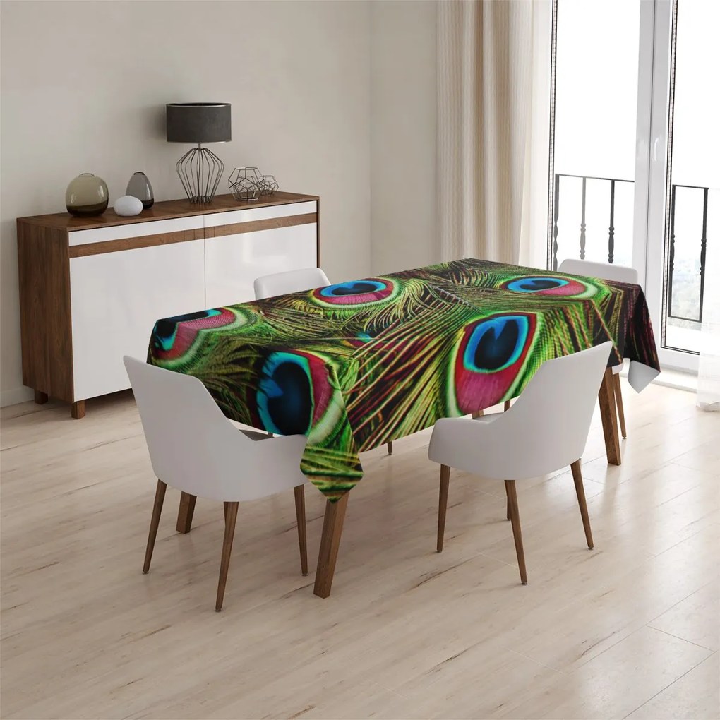 Sablio Obrus Pávie perie - 90x90 cm