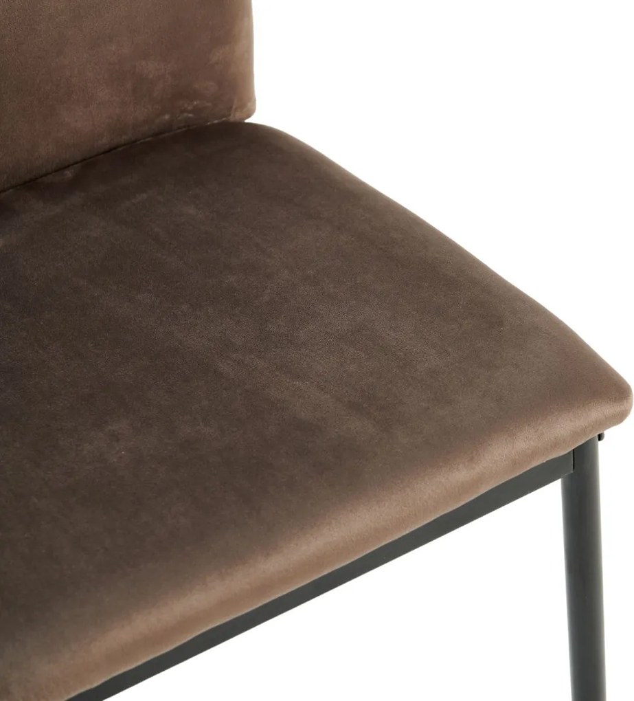 Jedálenská stolička Mette, hnedá látka