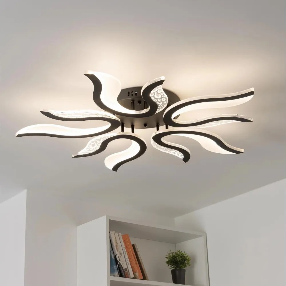 Brilagi - LED Stmievateľný prisadený luster TWIST LED/65W/230V 3000-6500K čierna + DO