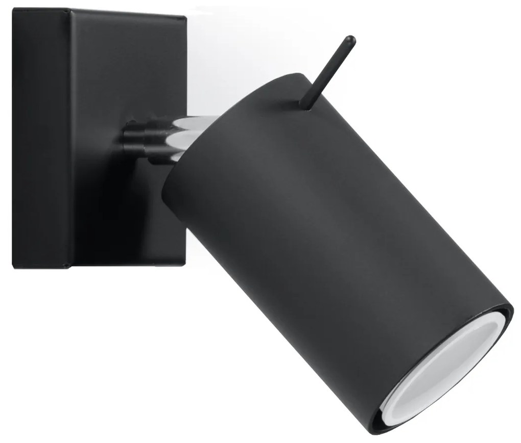 Bodové svietidlo Ring, 1x čierne kovové tienidlo, (možnosť polohovania)