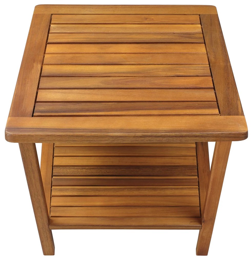 Drevený odkladací stolík WASHINGTON, 45x45x45cm, hnedá Casaria