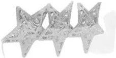 Bestent Ozdoby na vianočný stromček - hviezda 3ks 10,5cm SILVER