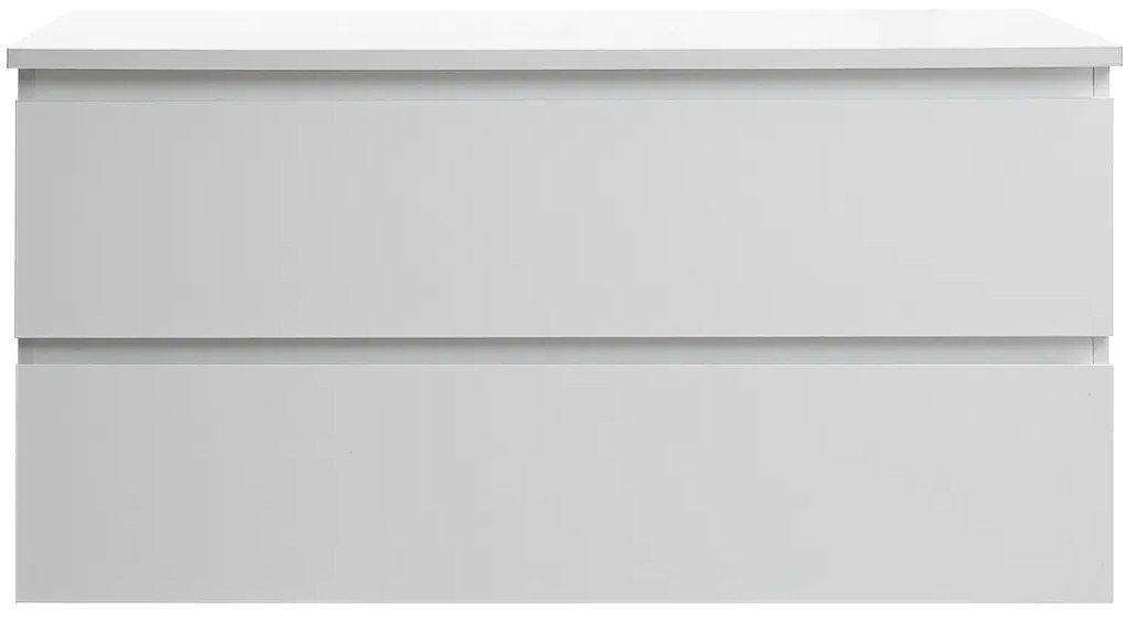 CERANO - Kúpeľňová skrinka Carole s doskou pod umývadlo - biela matná - 100x49,8x46 cm