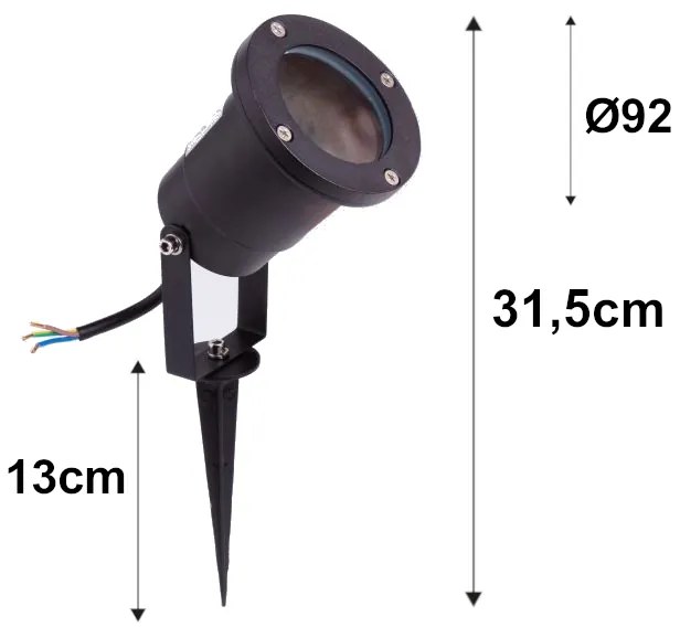 ECOLIGHT Zapustený LED záhradný reflektor EC79018 pre GU10 žiarovku