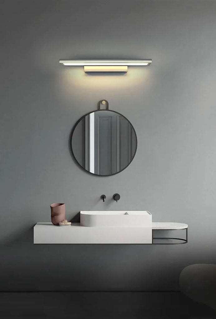 Toolight Toolight, LED kúpeľňové svietidlo nad zrkadlo 40cm APP839-1W, chrómová, OSW-06689